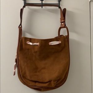 Repetto brand new suede shoulder bag brown